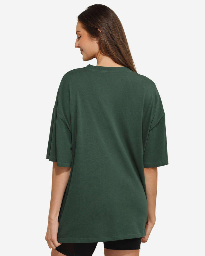 Green Bay Packers Womens Rhinestone Logo Oversized T-Shirt FOCO S - FOCO.com