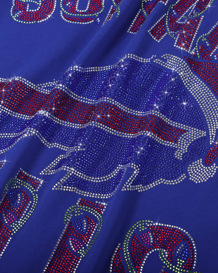 Buffalo Bills Womens Rhinestone Logo Oversized Holiday T-Shirt FOCO S - FOCO.com