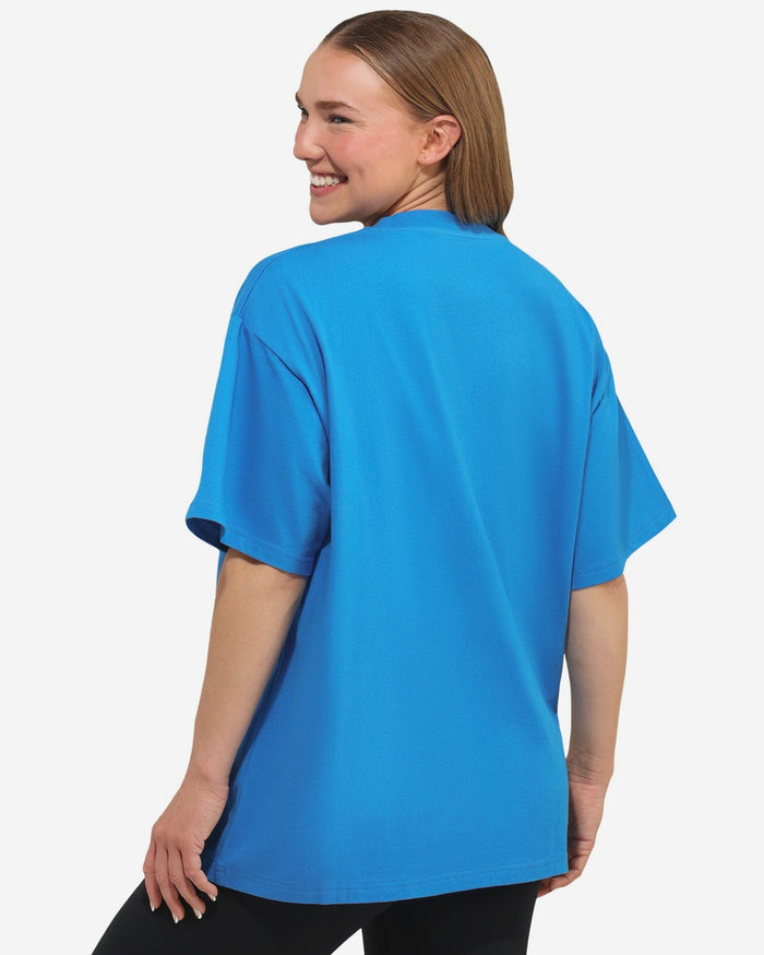 Detroit Lions Womens Rhinestone Logo Oversized Holiday T-Shirt FOCO S - FOCO.com