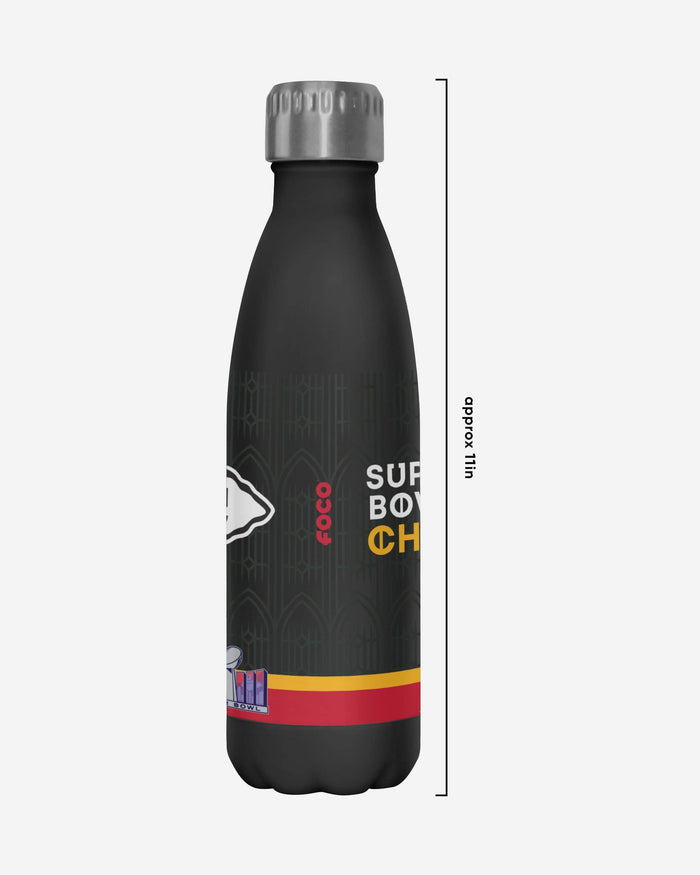 Kansas City Chiefs Super Bowl LVIII Champions Black 17 oz Stainless Steel Bottle FOCO - FOCO.com