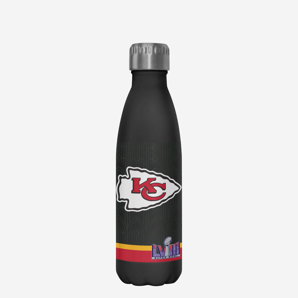 Kansas City Chiefs Super Bowl LVIII Champions Black 17 oz Stainless Steel Bottle FOCO - FOCO.com