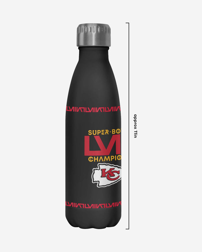 Kansas City Chiefs Super Bowl LVIII Champions Black Diamond 17 oz Stainless Steel Bottle FOCO - FOCO.com