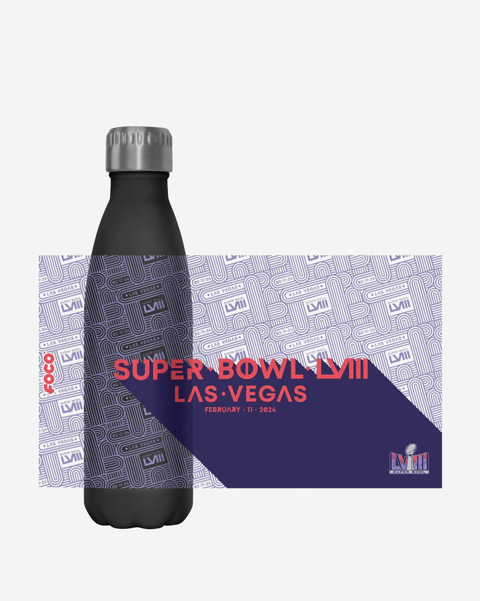 Super Bowl LVIII Black 17 oz Stainless Steel Bottle FOCO - FOCO.com