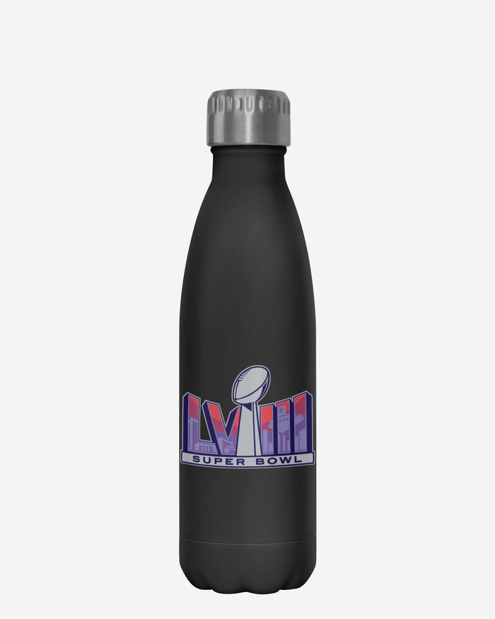 Kansas City Chiefs Super Bowl LVIII Black 17 oz Stainless Steel Bottle FOCO - FOCO.com