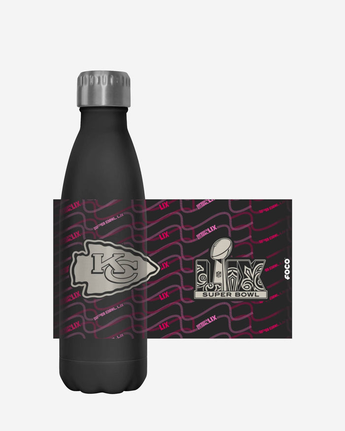 Kansas City Chiefs Super Bowl LIX Bound Black 17 oz Stainless Steel Bottle FOCO - FOCO.com