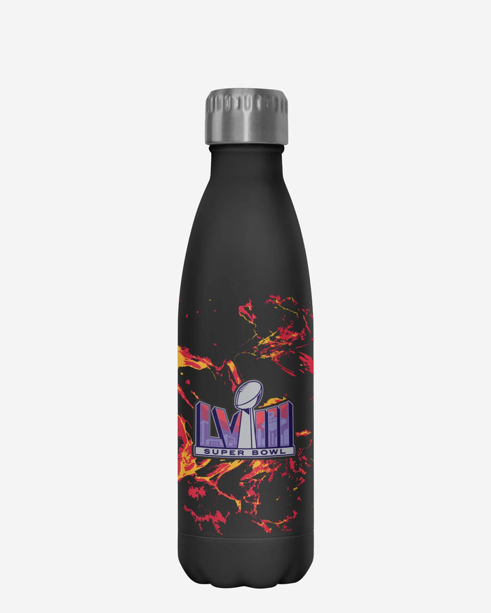 Kansas City Chiefs Super Bowl LVIII Champions Black Marble 17 oz Stainless Steel Bottle FOCO - FOCO.com