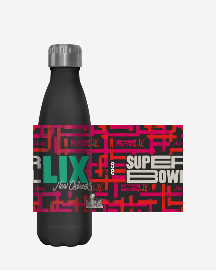 Super Bowl LIX Black 17 oz Stainless Steel Bottle FOCO - FOCO.com