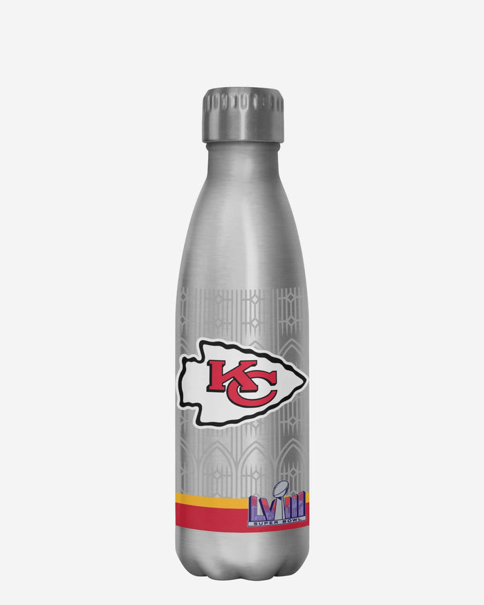 Kansas City Chiefs Super Bowl LVIII Champions Silver 17 oz Stainless Steel Bottle FOCO - FOCO.com