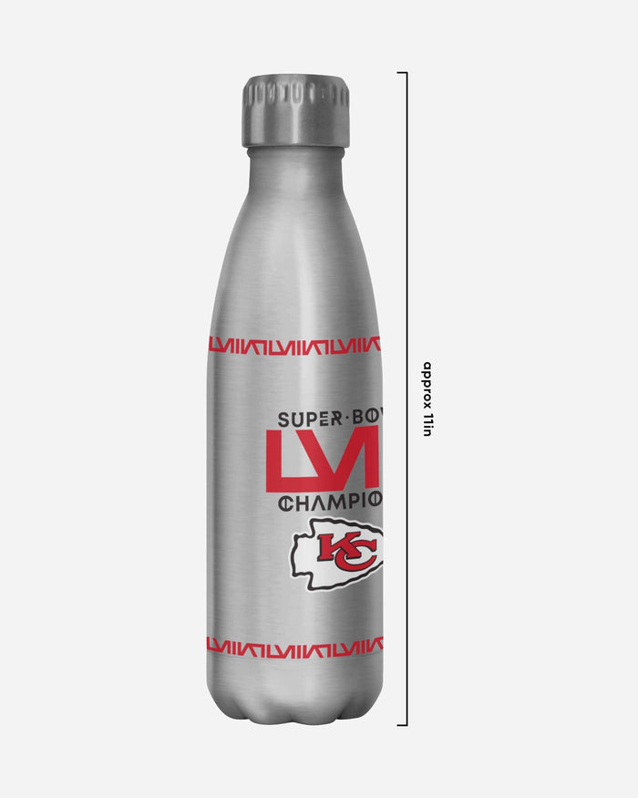 Kansas City Chiefs Super Bowl LVIII Champions Silver Diamond 17 oz Stainless Steel Bottle FOCO - FOCO.com