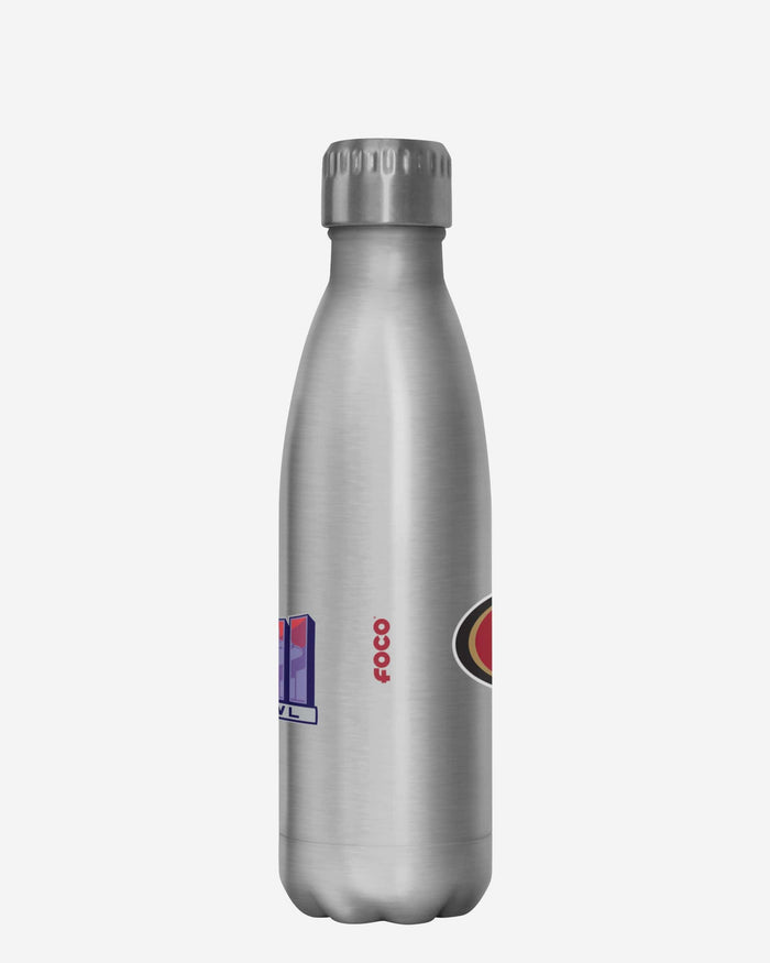 San Francisco 49ers Super Bowl LVIII Silver 17 oz Stainless Steel Bottle FOCO - FOCO.com