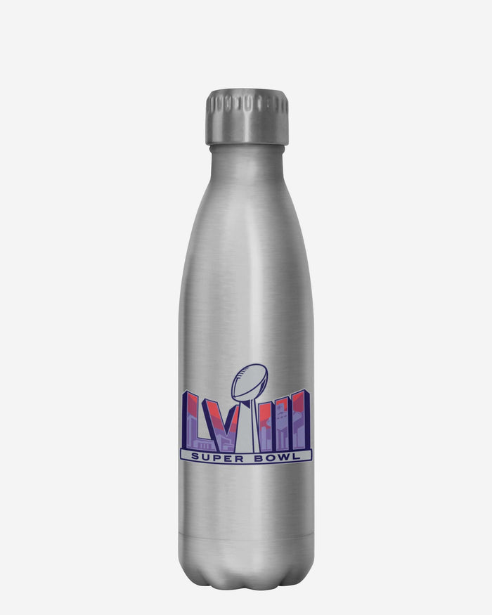 San Francisco 49ers Super Bowl LVIII Silver 17 oz Stainless Steel Bottle FOCO - FOCO.com