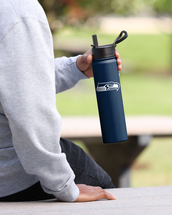 Seattle Seahawks Team Color Insulated Bottle FOCO - FOCO.com