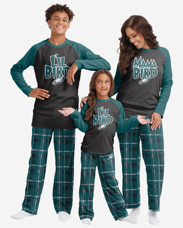 Philadelphia Eagles Youth Plaid Family Holiday Pajamas FOCO - FOCO.com