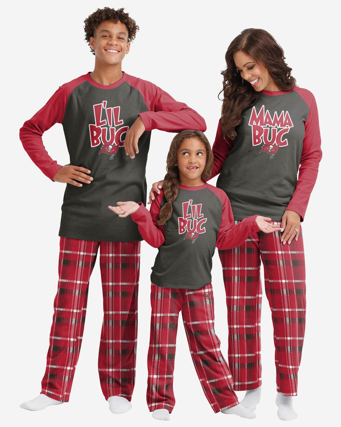 Tampa Bay Buccaneers Youth Plaid Family Holiday Pajamas FOCO - FOCO.com