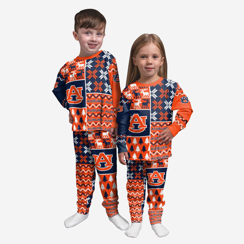 Auburn Tigers Toddler Busy Block Family Holiday Pajamas FOCO 2T - FOCO.com