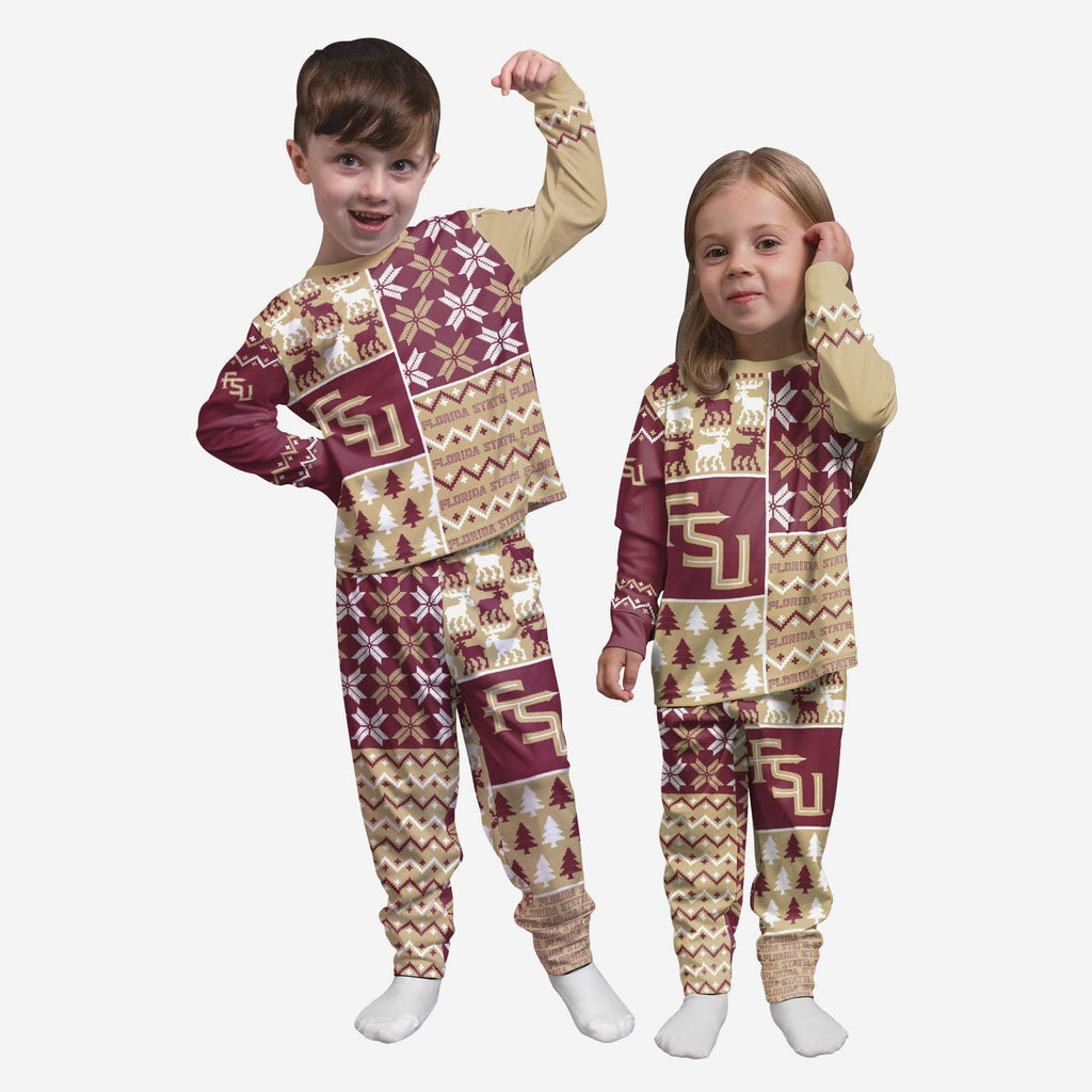 Florida State Seminoles Toddler Busy Block Family Holiday Pajamas FOCO 2T - FOCO.com