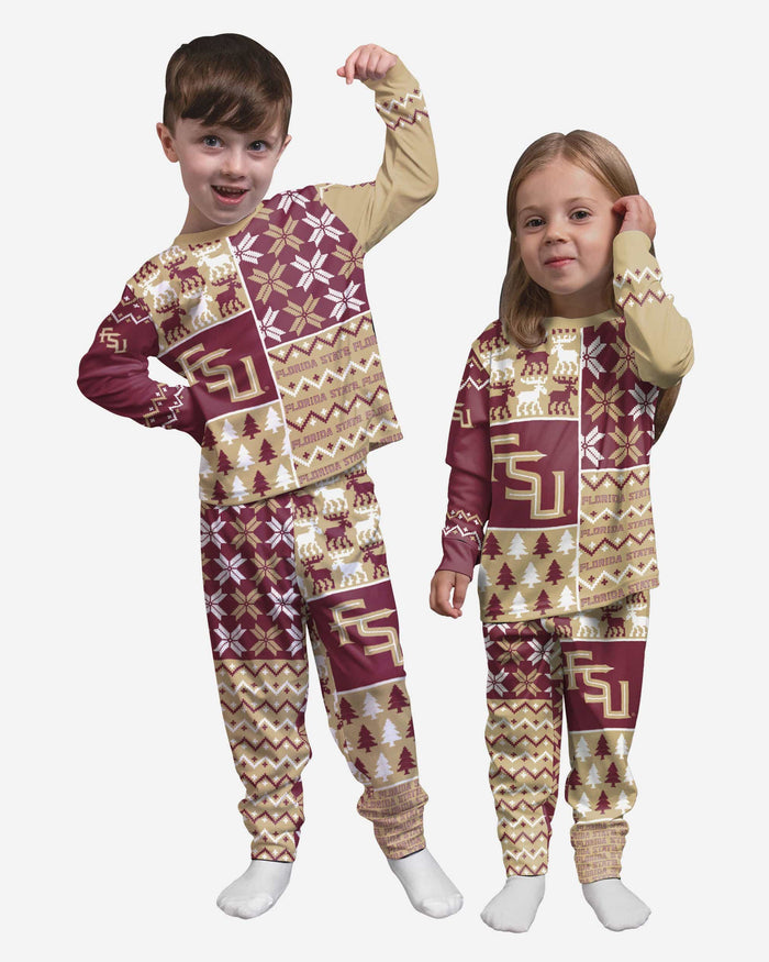 Florida State Seminoles Toddler Busy Block Family Holiday Pajamas FOCO 2T - FOCO.com