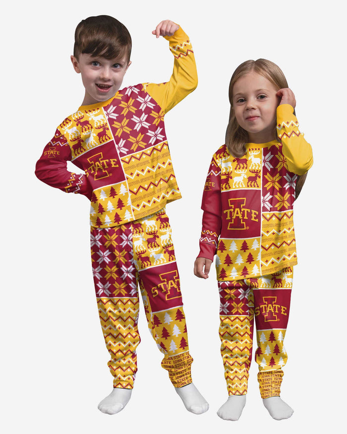 Iowa State Cyclones Toddler Busy Block Family Holiday Pajamas FOCO 2T - FOCO.com