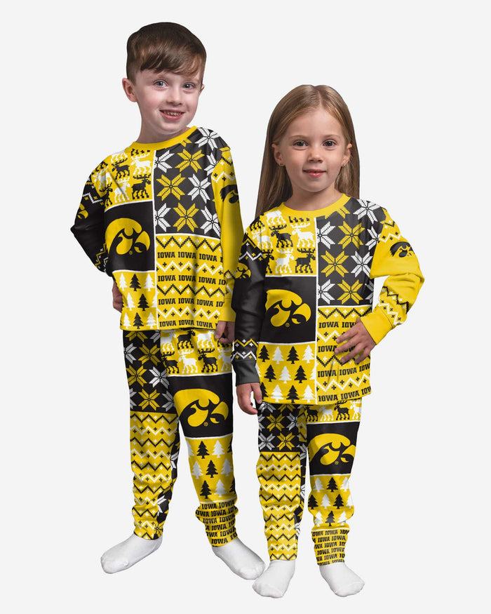 Iowa Hawkeyes Toddler Busy Block Family Holiday Pajamas FOCO 2T - FOCO.com