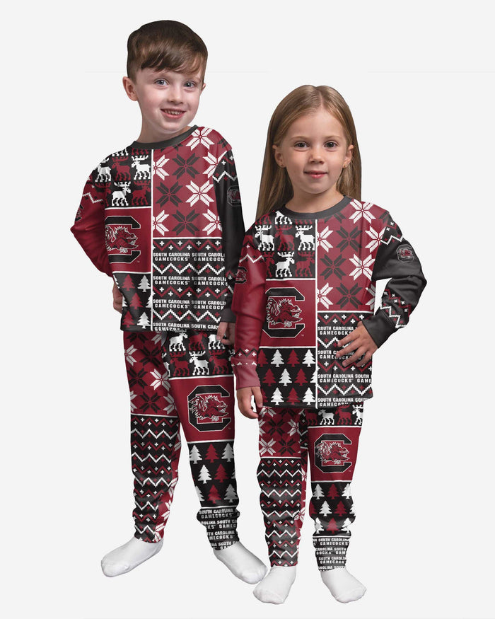 South Carolina Gamecocks Toddler Busy Block Family Holiday Pajamas FOCO 2T - FOCO.com