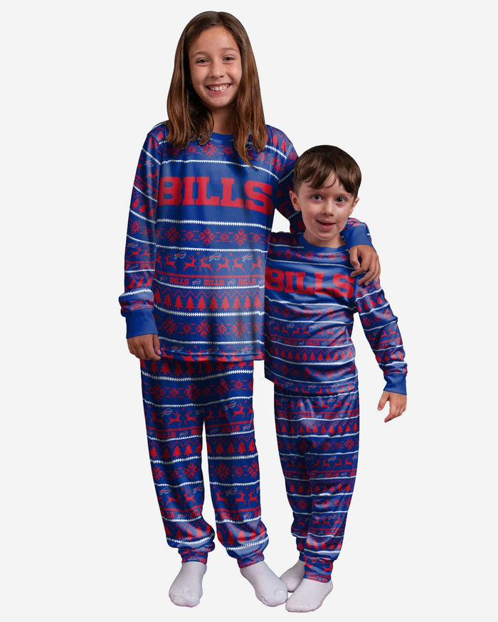 Buffalo Bills Youth Family Holiday Pajamas FOCO 4 - FOCO.com