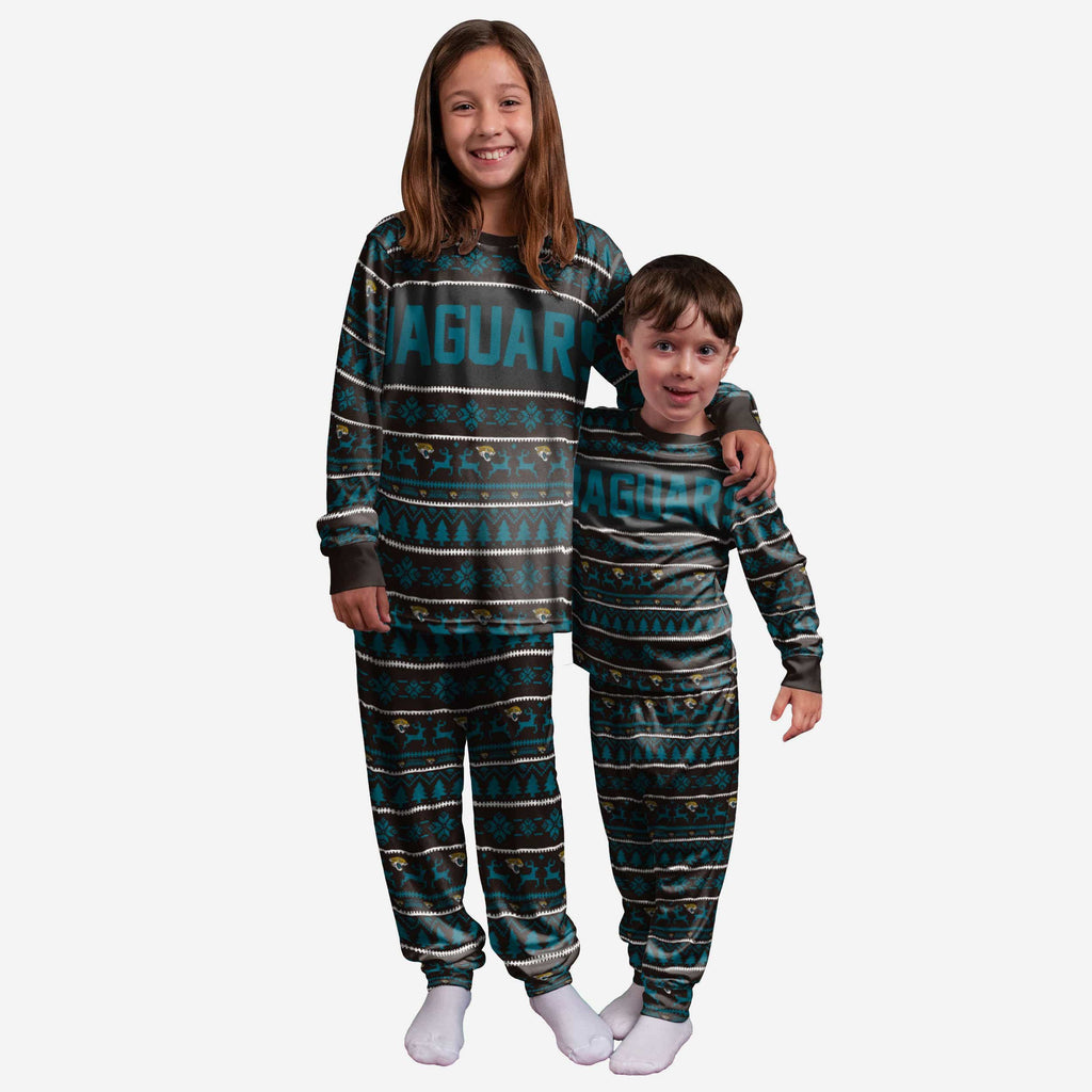 Jacksonville Jaguars Youth Family Holiday Pajamas FOCO 8 (S) - FOCO.com