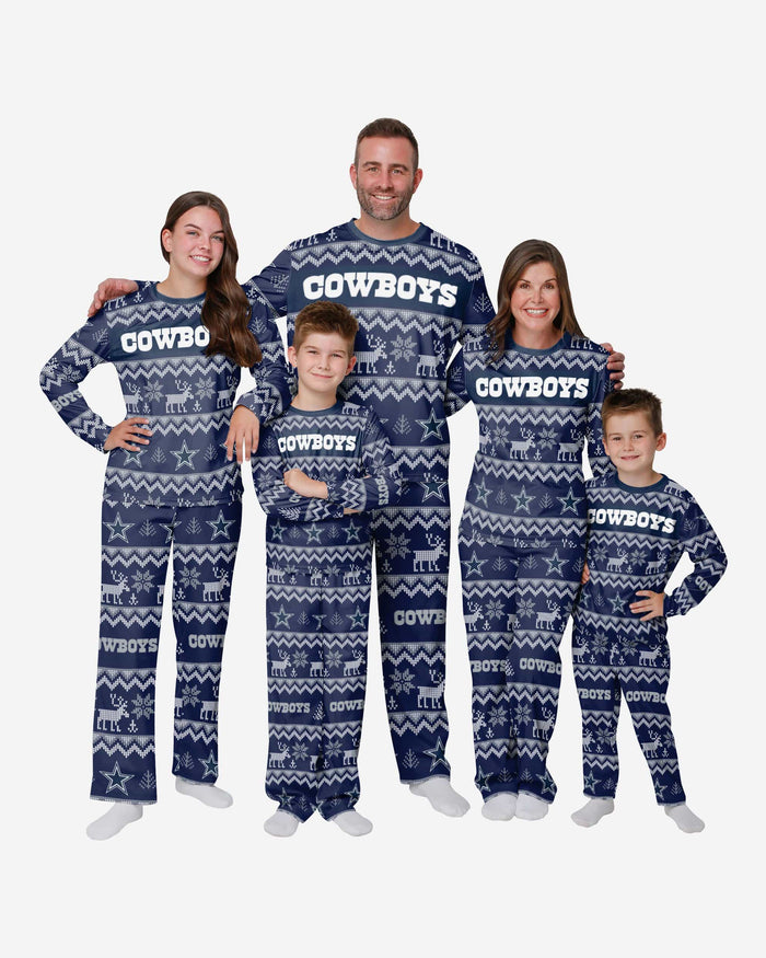 Dallas Cowboys Youth Ugly Pattern Family Holiday Pajamas FOCO - FOCO.com