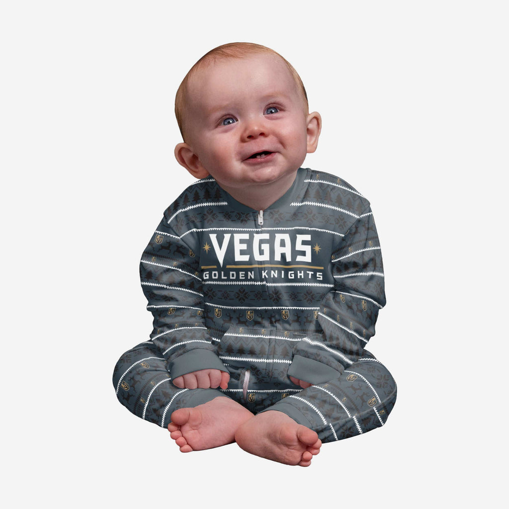 Vegas Golden Knights Infant Family Holiday Pajamas FOCO 12 mo - FOCO.com