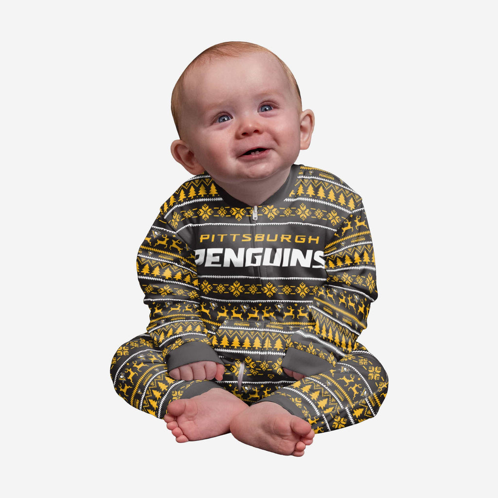 Pittsburgh Penguins Infant Family Holiday Pajamas FOCO 12 mo - FOCO.com