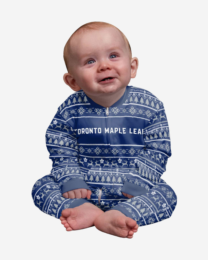 Toronto Maple Leafs Infant Family Holiday Pajamas FOCO 12 mo - FOCO.com