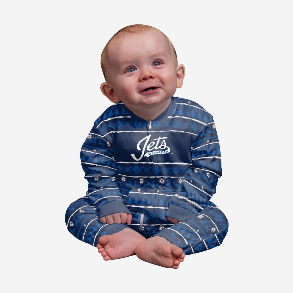 Winnipeg Jets Infant Family Holiday Pajamas FOCO 12 mo - FOCO.com