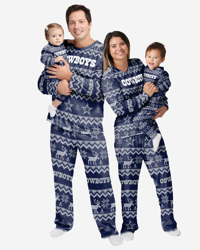 Dallas Cowboys Infant Ugly Pattern Family Holiday Pajamas FOCO - FOCO.com