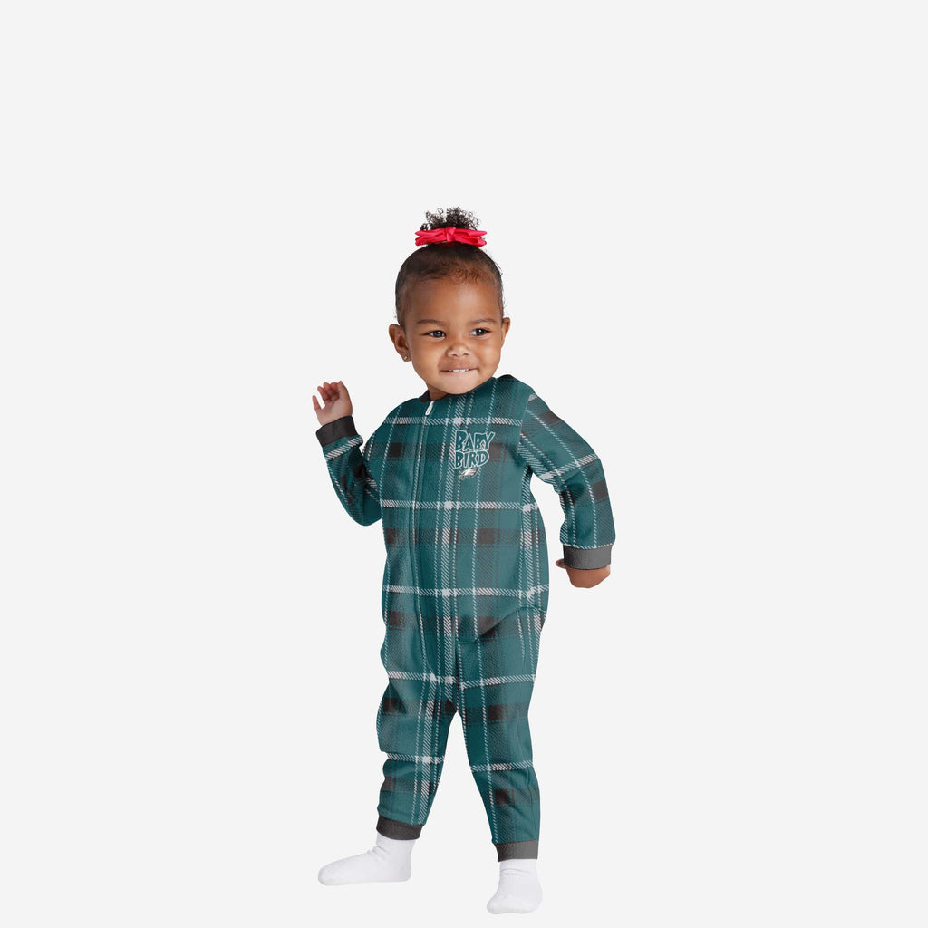 Philadelphia Eagles Infant Plaid Family Holiday Pajamas FOCO 12 mo - FOCO.com