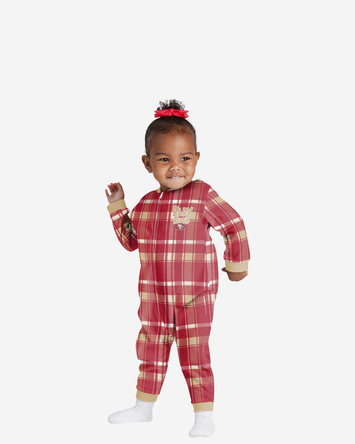 San Francisco 49ers Infant Plaid Family Holiday Pajamas FOCO 12 mo - FOCO.com