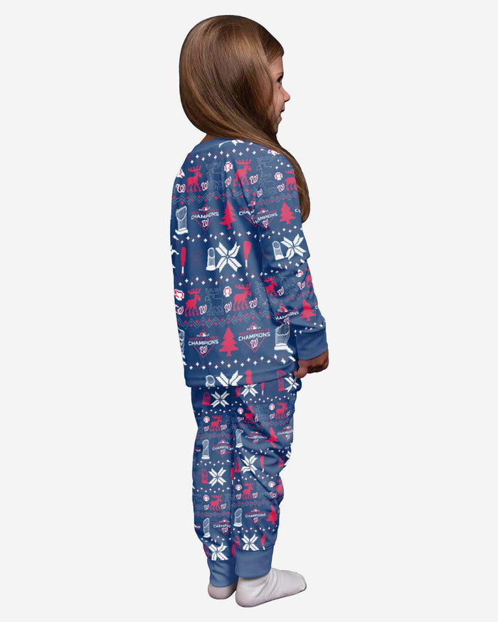 Washington Nationals 2019 World Series Champions Toddler Family Holiday Pajamas FOCO - FOCO.com