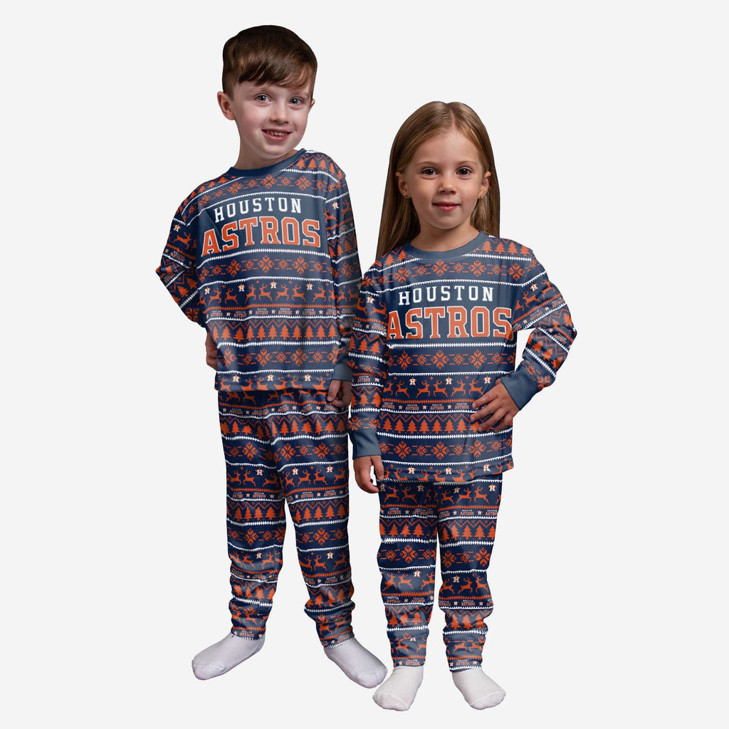 Houston Astros Toddler Family Holiday Pajamas FOCO 2T - FOCO.com