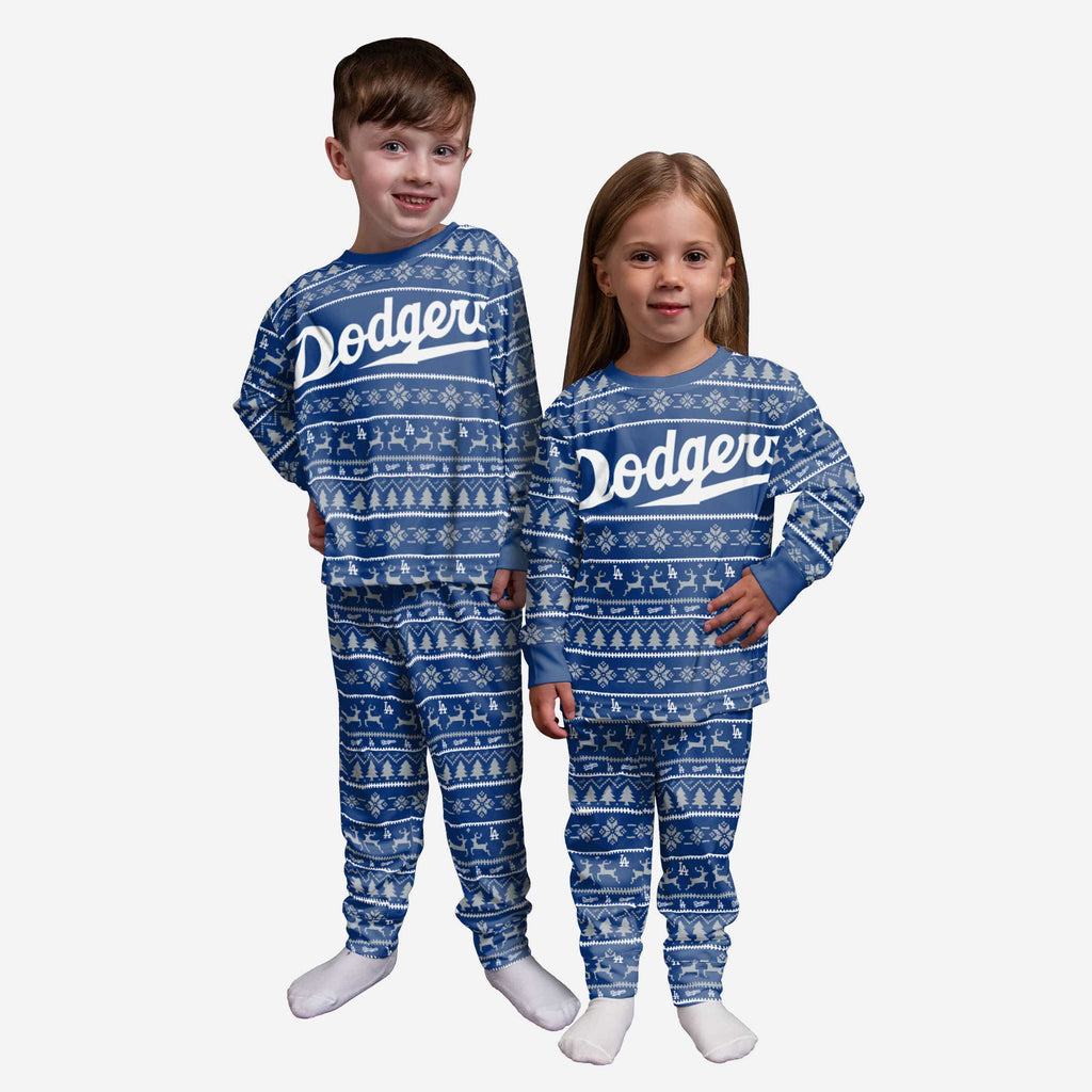 Los Angeles Dodgers Toddler Family Holiday Pajamas FOCO 2T - FOCO.com