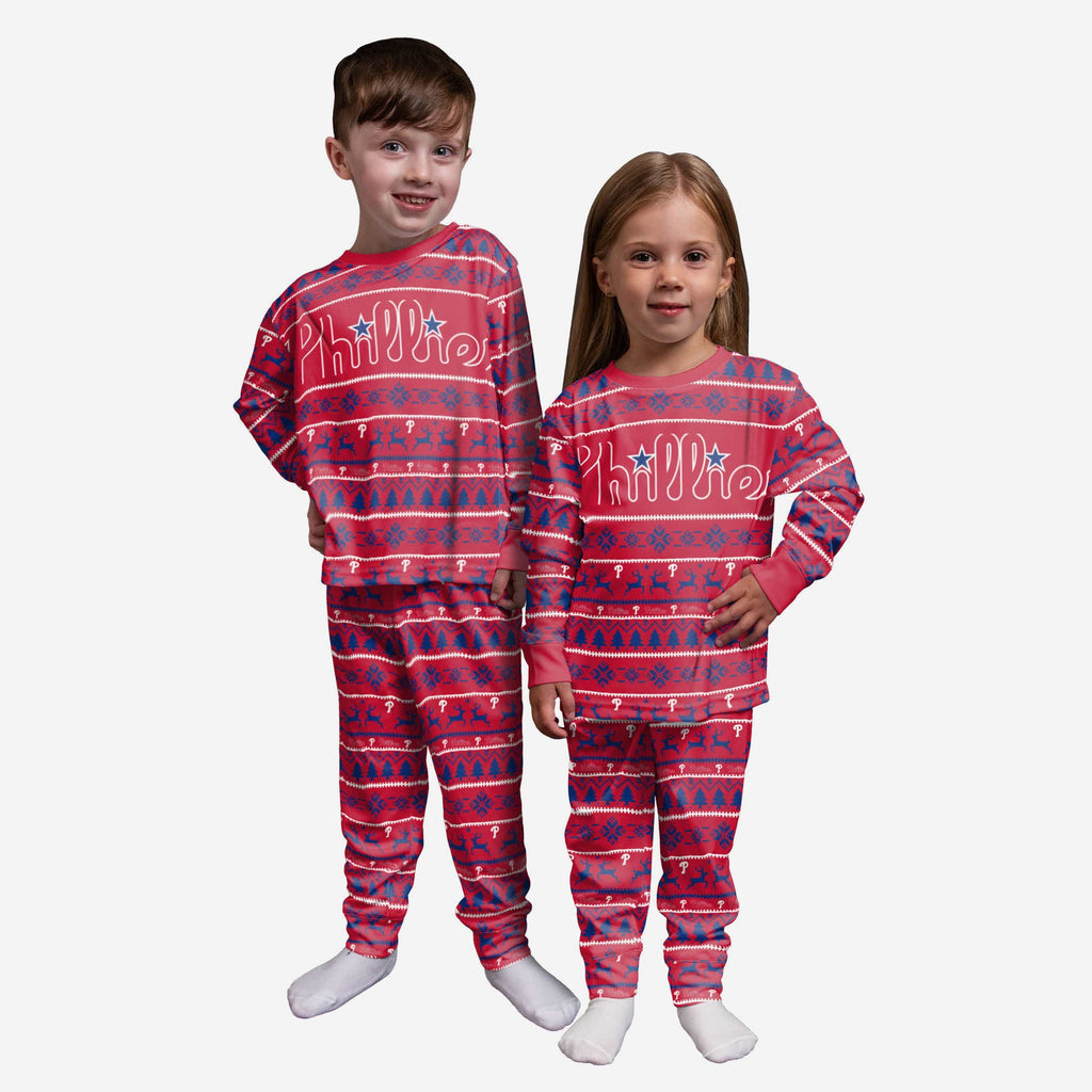 Philadelphia Phillies Toddler Family Holiday Pajamas FOCO 2T - FOCO.com