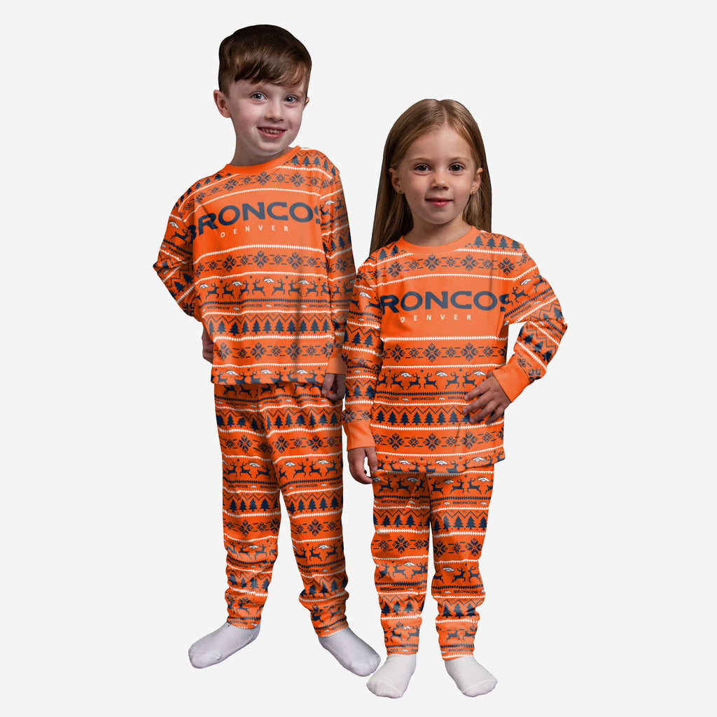 Denver Broncos Toddler Family Holiday Pajamas FOCO 2T - FOCO.com