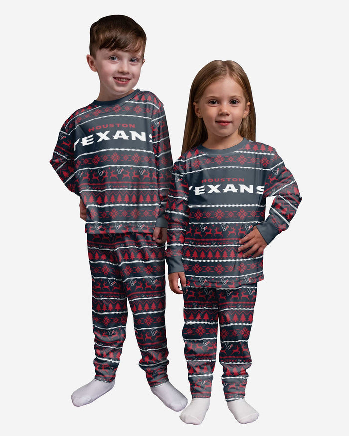 Houston Texans Toddler Family Holiday Pajamas FOCO 2T - FOCO.com