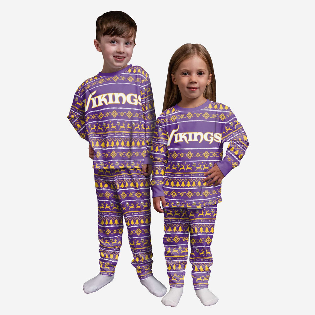 Minnesota Vikings Toddler Family Holiday Pajamas FOCO 2T - FOCO.com