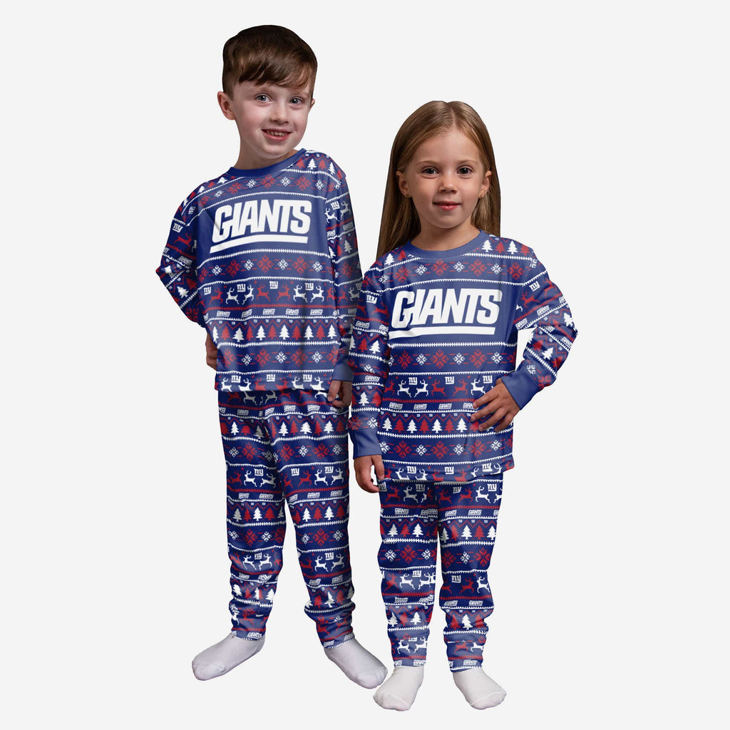 New York Giants Toddler Family Holiday Pajamas FOCO 2T - FOCO.com