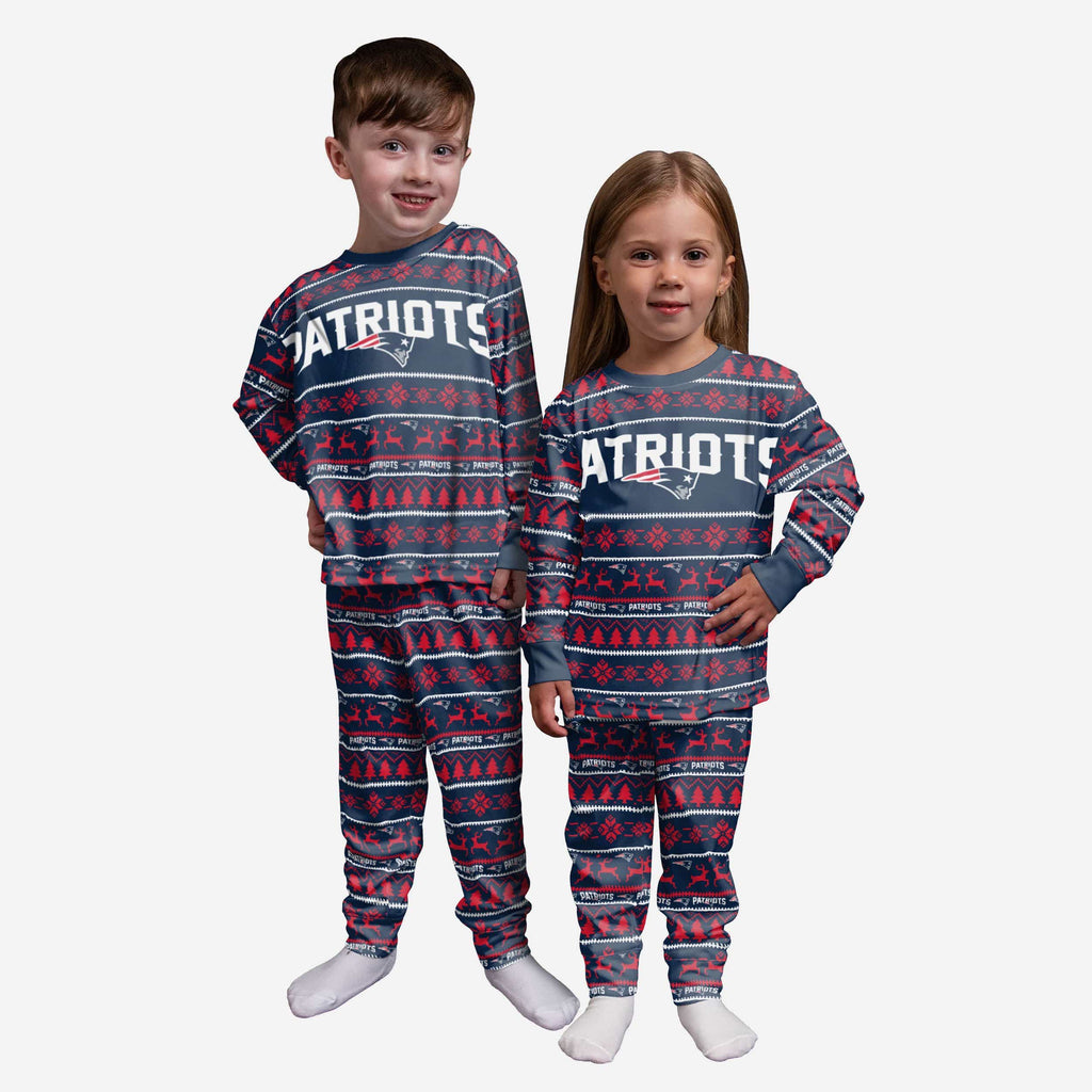 New England Patriots Toddler Family Holiday Pajamas FOCO 2T - FOCO.com