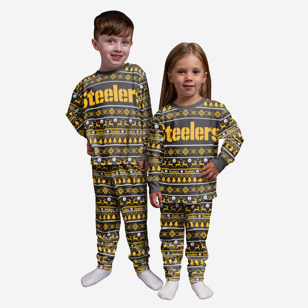 Pittsburgh Steelers Toddler Family Holiday Pajamas FOCO 2T - FOCO.com