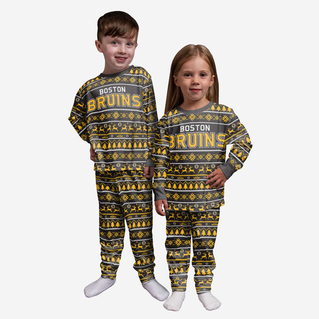 Boston Bruins Toddler Family Holiday Pajamas FOCO 2T - FOCO.com
