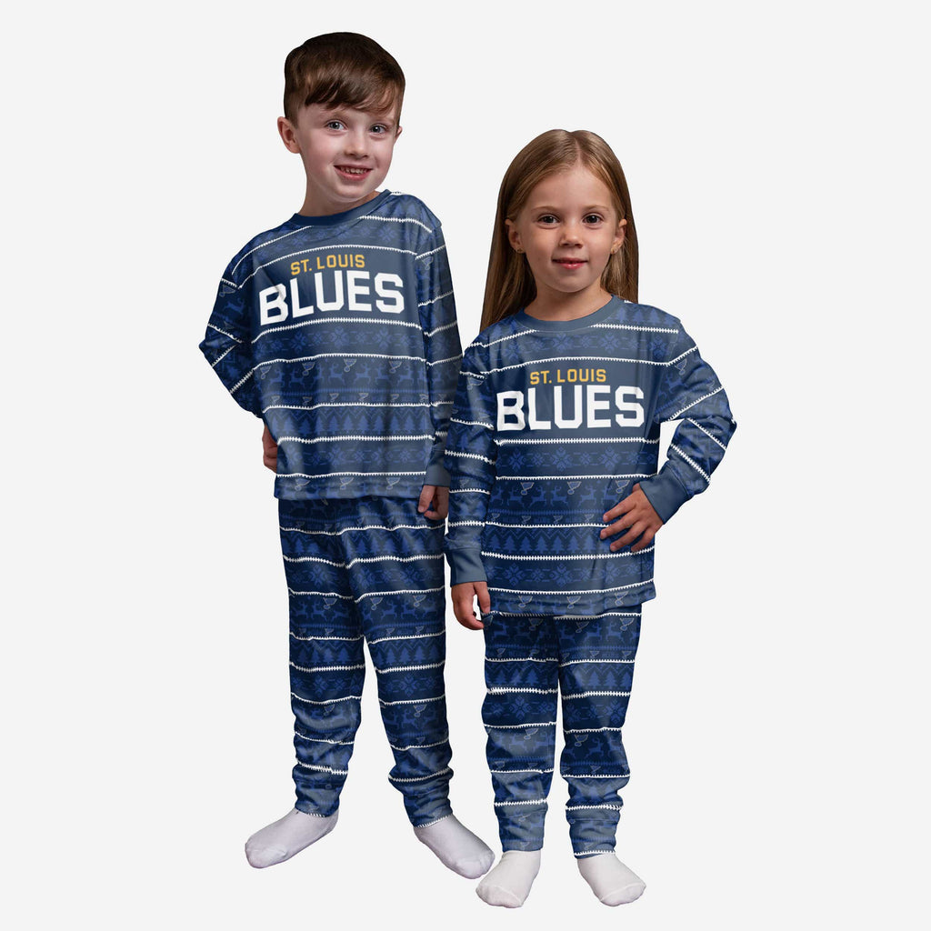 St Louis Blues Toddler Family Holiday Pajamas FOCO 2T - FOCO.com