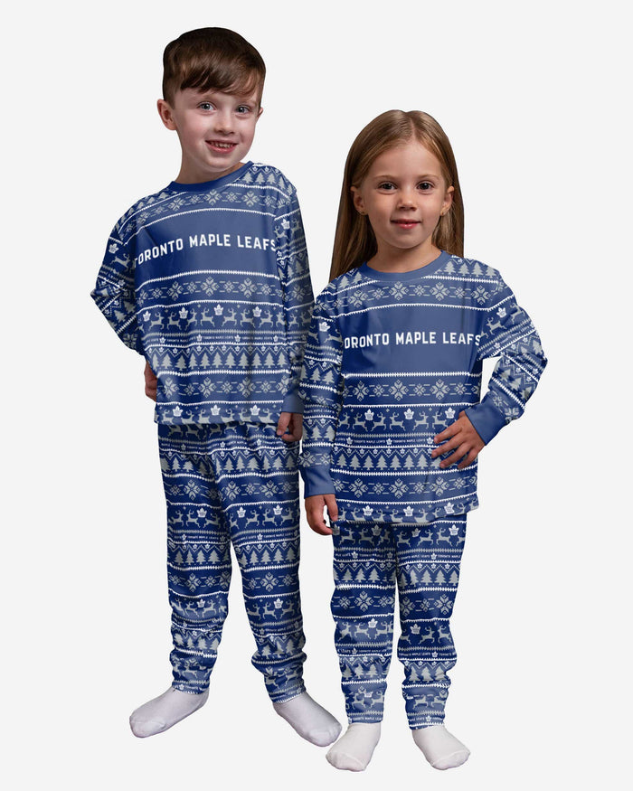 Toronto Maple Leafs Toddler Family Holiday Pajamas FOCO 2T - FOCO.com