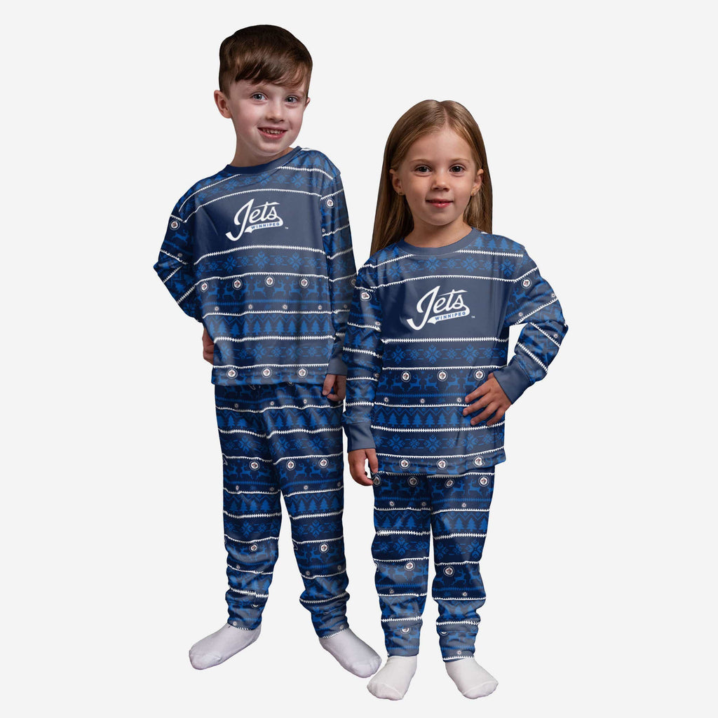 Winnipeg Jets Toddler Family Holiday Pajamas FOCO 2T - FOCO.com