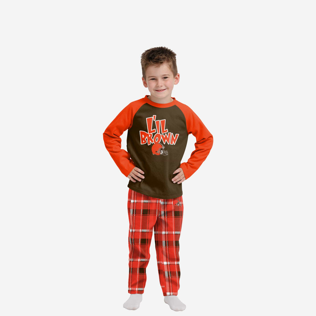 Cleveland Browns Toddler Plaid Family Holiday Pajamas FOCO 2T - FOCO.com