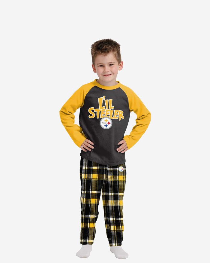 Pittsburgh Steelers Toddler Plaid Family Holiday Pajamas FOCO 2T - FOCO.com